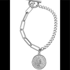 Coin mixed Chain Bracelet